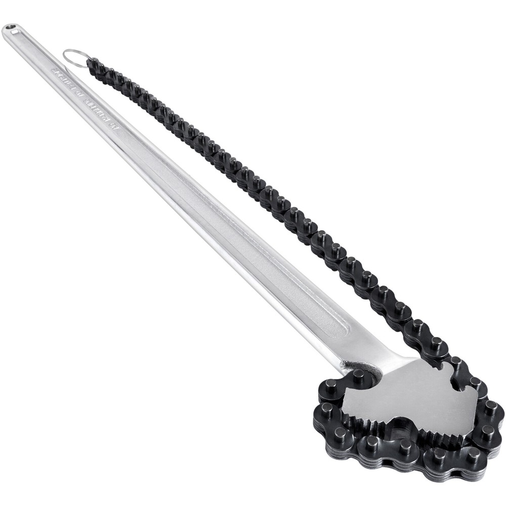 VEVOR 24&Prime; Chain Wrench Steel Straight Handle Tool 22&Prime; Chain 6.7&Prime; Capacity