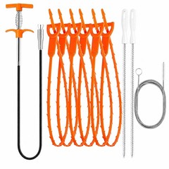 10-in-1 Drain Clog Kit, 6 Pack Drain Snake Hair with Flexible Grabber Claw, P&hellip;