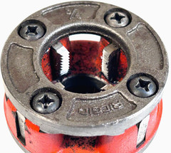 RIDGID 00-R Ratcheting Pipe Threader Tool w/ 3/4 & 1/2 Die Heads