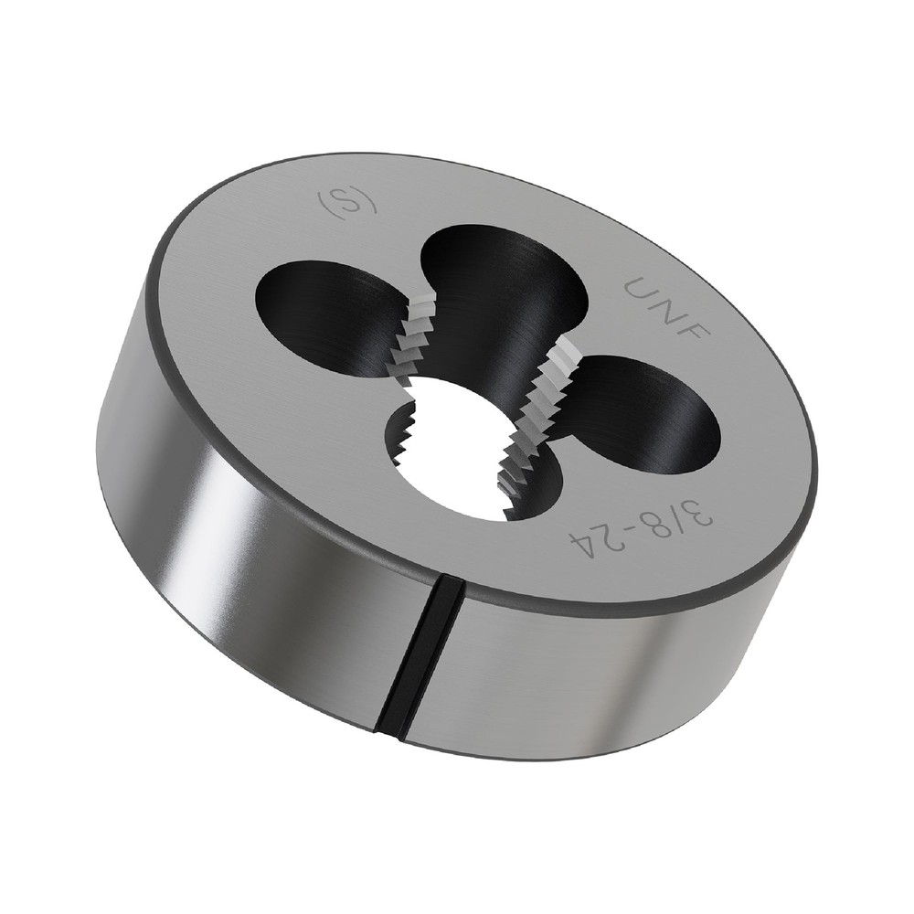 3/8&Prime;24 UNF Round Threading Die Right Hand Alloy Tool Steel Cut Repair