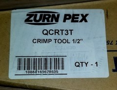 NEW WITH INSTRUCTIONS QCRT3TN ZURN 1/2&Prime; PEX CRIMP/COMPRESS CRIMPING TOOL QCRT-3T
