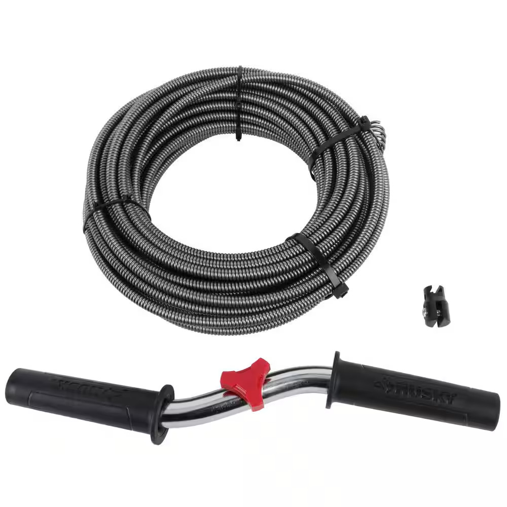 Husky Drain Auger 50ft Cable 5/16in Universal Electric Drum Machine Replacement