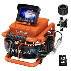 ESANAHO Sewer Camera 100FT/30M Borescopes Plumbing Snake Pipe Inspection Camera