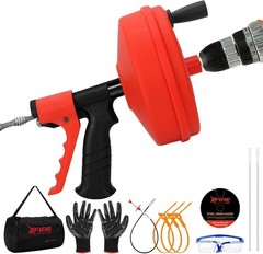 New 50 FT Double Mode Drain Snake Tools, 11-in-1 Drain Auger for Sink and Dra&hellip;