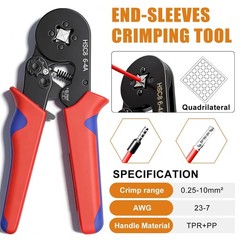 1500PCS Ferrule Crimping Tool Kit with 11 Sizes Wire End Ferrules & AWG23-7 Plie