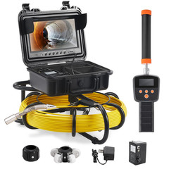 Sewer Camera with 512Hz Locator, 165 Ft/50 M, 9&Prime; Pipeline Inspection Camera with