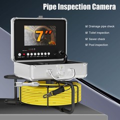 7inch Sewer Pipe Inspection Camera Drain Sewer Pipeline Industrial Endoscope 30m