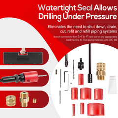 08350 DM3MECH Mechanical Hot Tapping Machine Kit for NPT Hole Saws and Arbor
