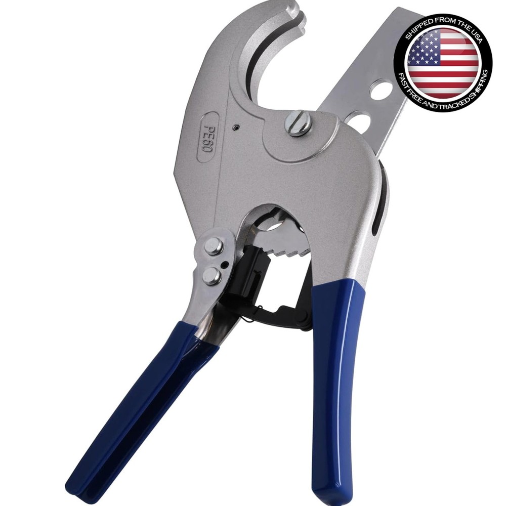 Heavy-Duty Ratcheting Pipe Cutter for 2-Inch PVC & ABS &ndash; Durable Stainless Steel