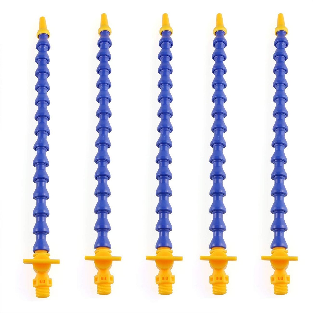 E-outstanding 5PCS 30cm 1/4Inch Thread Round Nozzle 11.81 inches, Blue,Orange