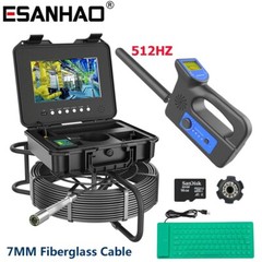 10&Prime; 50M Pipe Inspection Camera Self Leveling w/ Locator Meter Counter & Keyboard