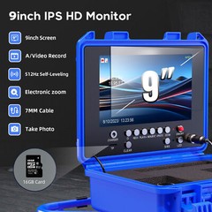 9inch Sewer Camera 60m Pipe Inspection Camera 512hz Self-leveling Meter Counter