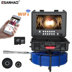 9&rdquo; 50M HD WIFI Sewer Camera Pipe Inspection Camera Meter Counter 17mm Video DVR