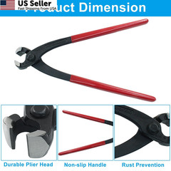 9 Inch Ear Clamp Pliers Carbon Steel Crimping Tool for Hose Pipe USA