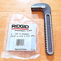Ridgid 14&Prime; Pipe Wrench Replacement Hook Jaw, Coil & Flat Spring FREE SHIPPING