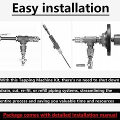 08350 DM3MECH Mechanical Hot Tapping Machine Complete Kit for NPT 300 psi