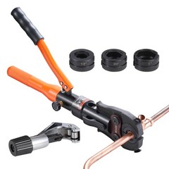 VEVOR Copper Tube Fittings Crimping Tool with 1/2&Prime; 3/4&Prime; 1&Prime; Jaws Pipe Cutter