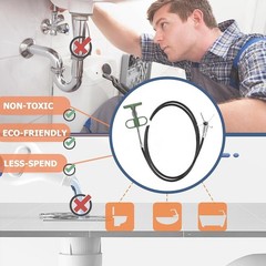 2-in-1 Flexible Drain Cleaning Tool Kit, 35&Prime; Plumbing Snake & 4-Claw Grabber