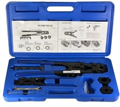 PEX Crimper, Copper Pipe Crimping Tool Kit with 3/8&rdquo;, 1/2&rdquo;, 3/4&rdquo;