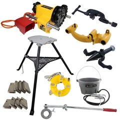 Steel Dragon Tools&reg; 300 Pipe Threading Machine works with RIDGID&reg; 811A Die Head