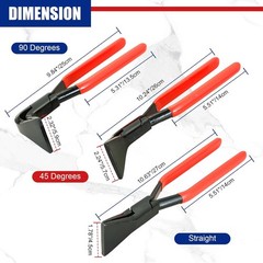 3-Piece Sheet Metal Bending Pliers Set, Hand Seamers for Roofers, Plumbers, S&hellip;