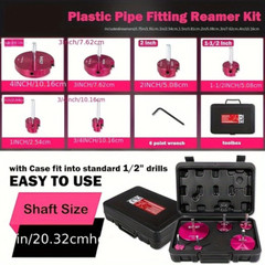 6 Piece Pipe Fitting Reamer Kit Contains 3/4&rdquo;, 1&rdquo;, 1-1/2&rdquo;, 2&rdquo;, 3&rdquo; and 4&rdquo;