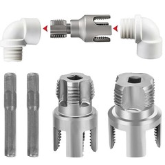 2pcs Integrated Internal & External Pipe Threading-Tool,PVC Pipe Threader Kit