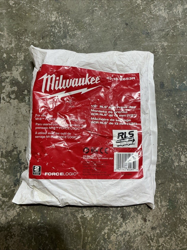 Milwaukee 49-16-2653R 1/2 In. Rls Press Jaw For M18 Force Logic Press Tool