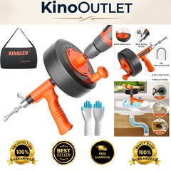 Effortless Drain Cleaning with 25ft Steel Auger &ndash; Perfect for Any Household