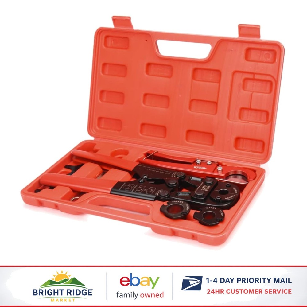 Residential and Commercial PEX Crimp Tool Kit with Customized Carrying Case