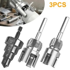 PVC Pipe Threader Kit 1/2&Prime; 3/4&Prime; Internal External Threading Dies+Step Drill Bit