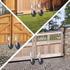 Spring Loaded Gate Casters 6&rdquo; Heavy Duty Gate Caster Wheels with Hardware
