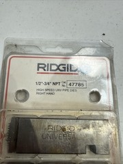 RIDGID 47785 Stainless Pipe Dies 1/2&Prime;-3/4&Prime; NPT High Speed Universal Lightly Used