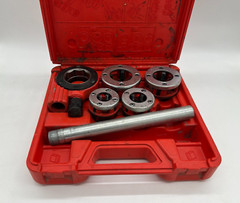 SUPER-EGO PIPE THREADER Set with Carrying Case &ndash; Sizes 1-1/4&Prime;, 1&Prime;, 3/4&Prime;, & 1/2&Prime;