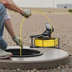 VEVOR Sewer Camera 164 ft Self-Leveling Drain Inspection Camera 4.3&Prime; HD Screen