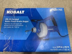 KOBALT 25-ft Corded Auto-Feed Drain Auger #4891703