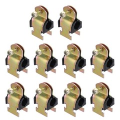 10 Pcs Rubber Cushion Strut Clamps, 3/4&Prime; OD Carbon Steel Pipe Strut Clamp