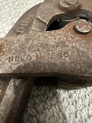Vintage Reed Mfg Co No. 1 Pipe Cutter Plumbing Tool Erie PA Antique Cast Iron