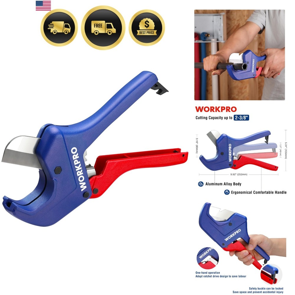Ratchet PVC Pipe Cutter Tool, Up to 2-1/2&Prime;, Pex Cutting Tool for Cutting PEX,&hellip;