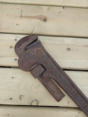Ridgid 36&Prime; Heavy Duty Pipe Wrench Ridge Tool Co. Elyria Ohio USA Vintage
