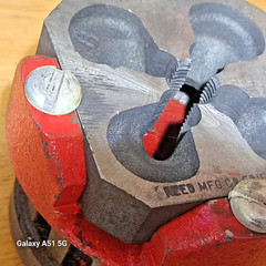 Reed 1S &ndash; 1/4&Prime;-18 NPT Square Die with Ratchet Die Head NEW NOS FREE SHIPPING
