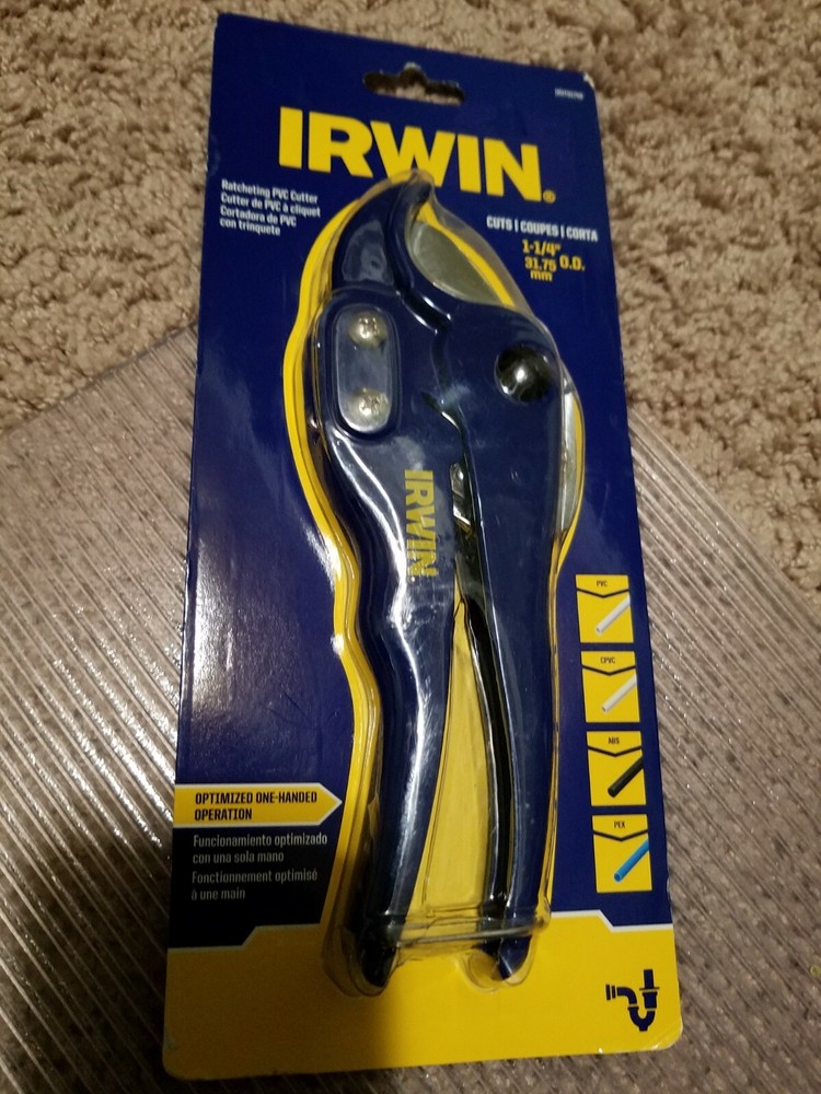 IRWIN 1.25-in Multipurpose ratcheting Pipe Cutter Cuts up to 1-1/4-in new
