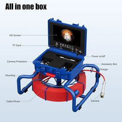 9&Prime; Sewer Camera 100m/328ft Pipe Inspection Camera w/ 512hz Sonde Self Leveling
