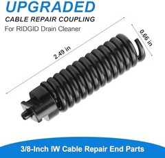 Upgraded 91037 Cable Repair Coupling for RIDGID Drain Cleaner, 3/8-Inch IW Cable