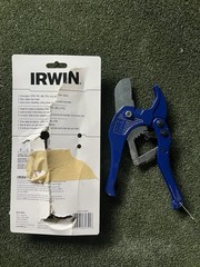 Irwin Ratcheting PVC Cutter Cuts up to 1-1/2&Prime; Pipe; Model# IRHT81741