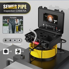 7&Prime; Monitor 20M Drain Sewer Camera 512HZ Self-Leveling Pipe Inspection Camera