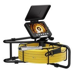 50M Sewer Pipe Inspection Video Camera, 23mm Drain Endoscope 16GB 5&Prime; Monitor