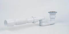 Bath Shower Drain Low Profile p Trap 1 1/2&Prime; Flat Kit for White