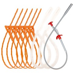 Drain Hair Remover 6 Pcs Snake Clog Remover Cleaning Tool Set