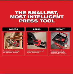 M12 FORCE LOGIC Press Tool Kit W/ ONE-KEY with 1/2&Prime; &ndash; 1&Prime; CTS-V Jaws by